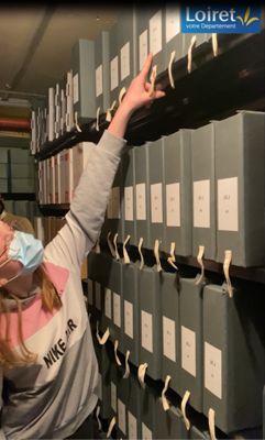 Recherche de boîtes d'archives en magasin