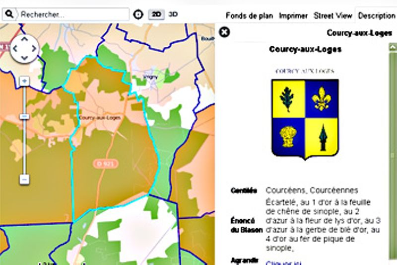 Découvrez les blasons du Loiret en carte