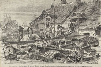 Les inondations à Jargeau en septembre 1866