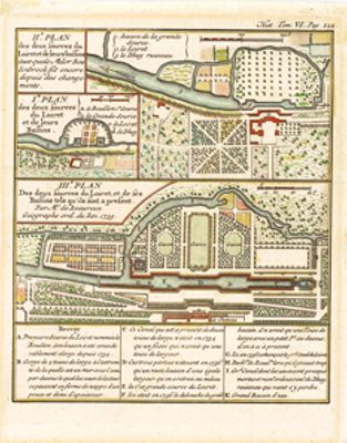 Trois plans des sources du Loiret, XVIIIe siècle