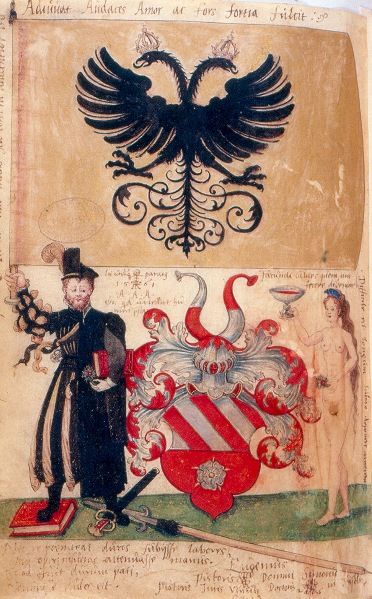 Armoiries de Eugenius Pistor Becker, procurateur, 1561.