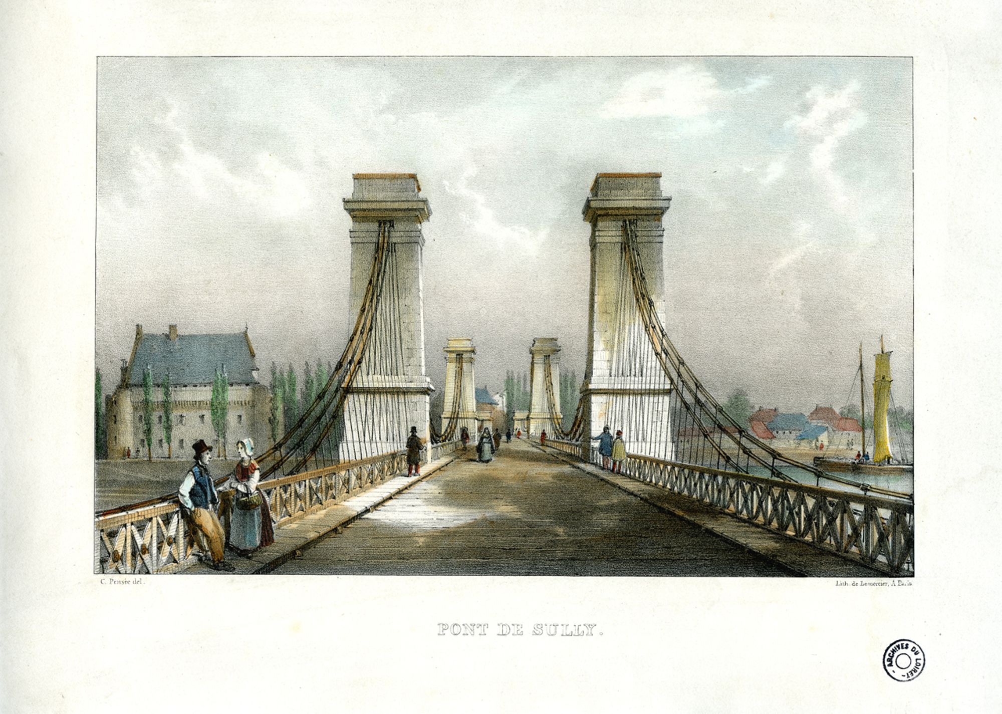 Le pont de Sully-sur-Loire - XIXe siècle