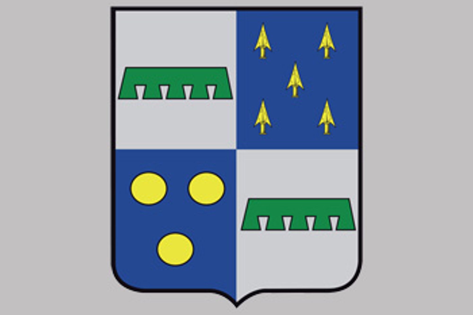 Blason de la commune d'Escrennes adopté le 6 juin 2011.