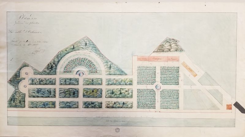 Plan du jardin des plantes de la ville d'Orléans..., 1837  