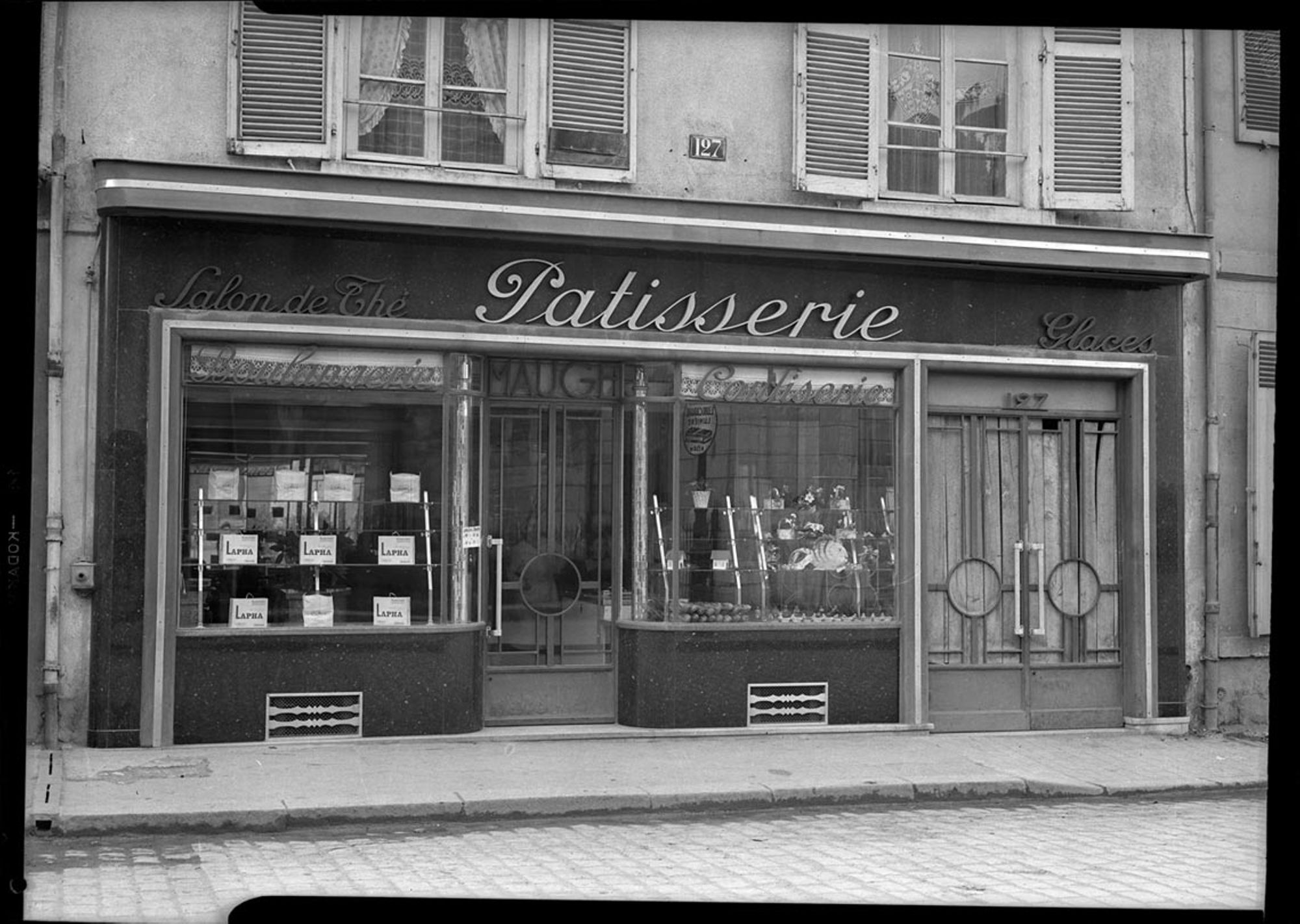 Boulangerie-pâtisserie Maugé, rue Bannier, Orléans, 1950-1960