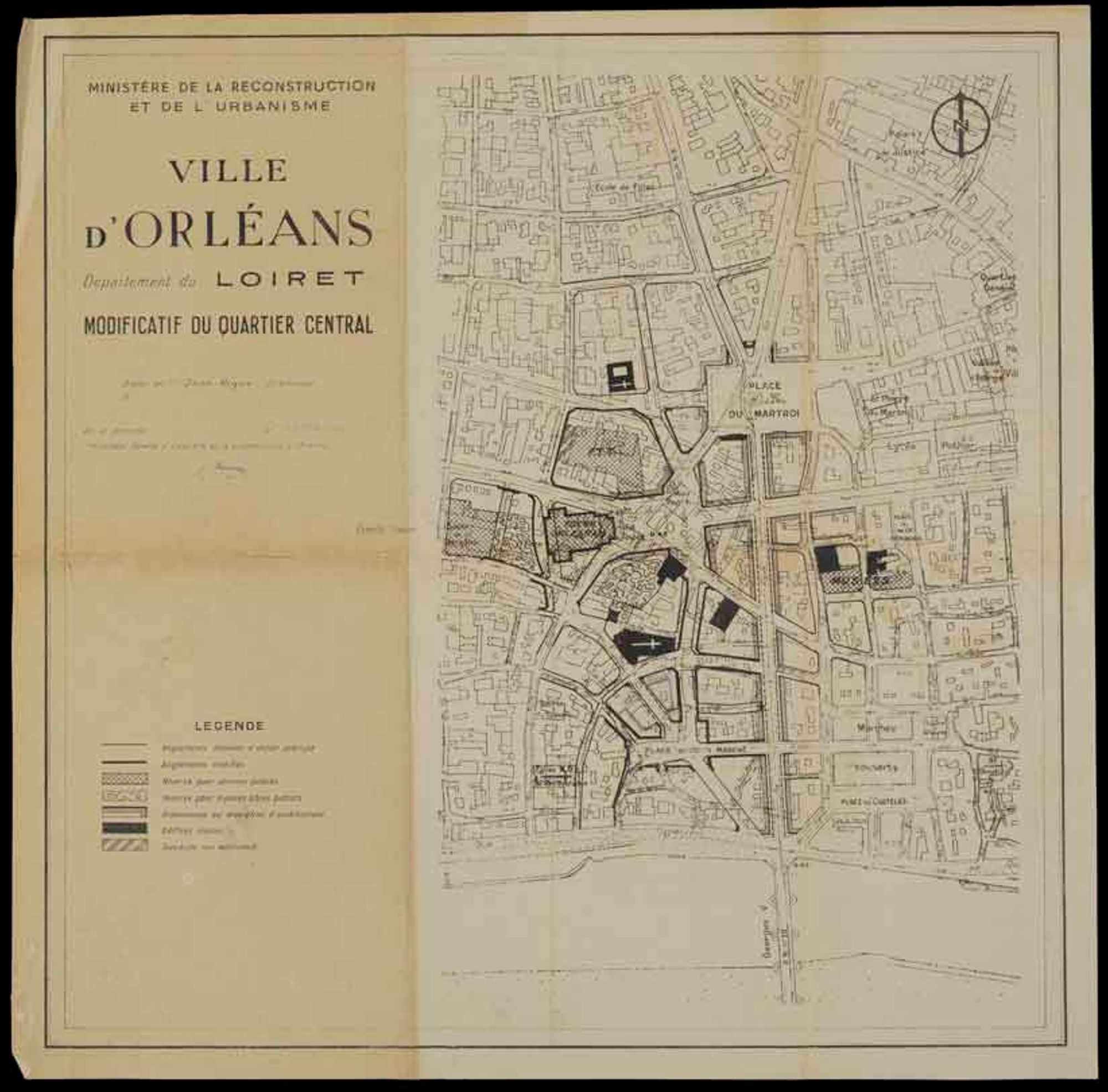 Orléans : plan modificatif du centre ville