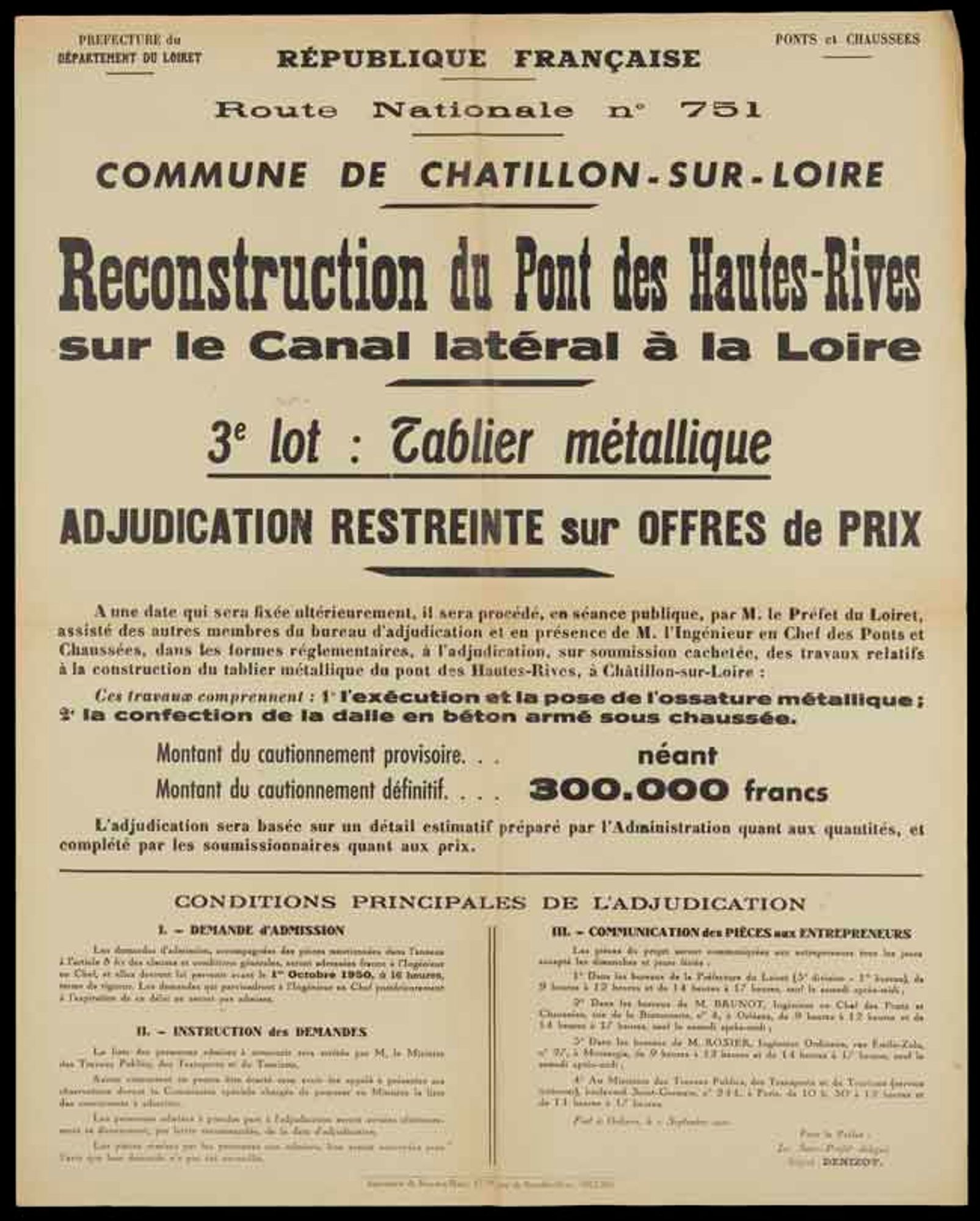 Reconstruction du pont des Hautes-Rives à Châtillon-sur-Loire
