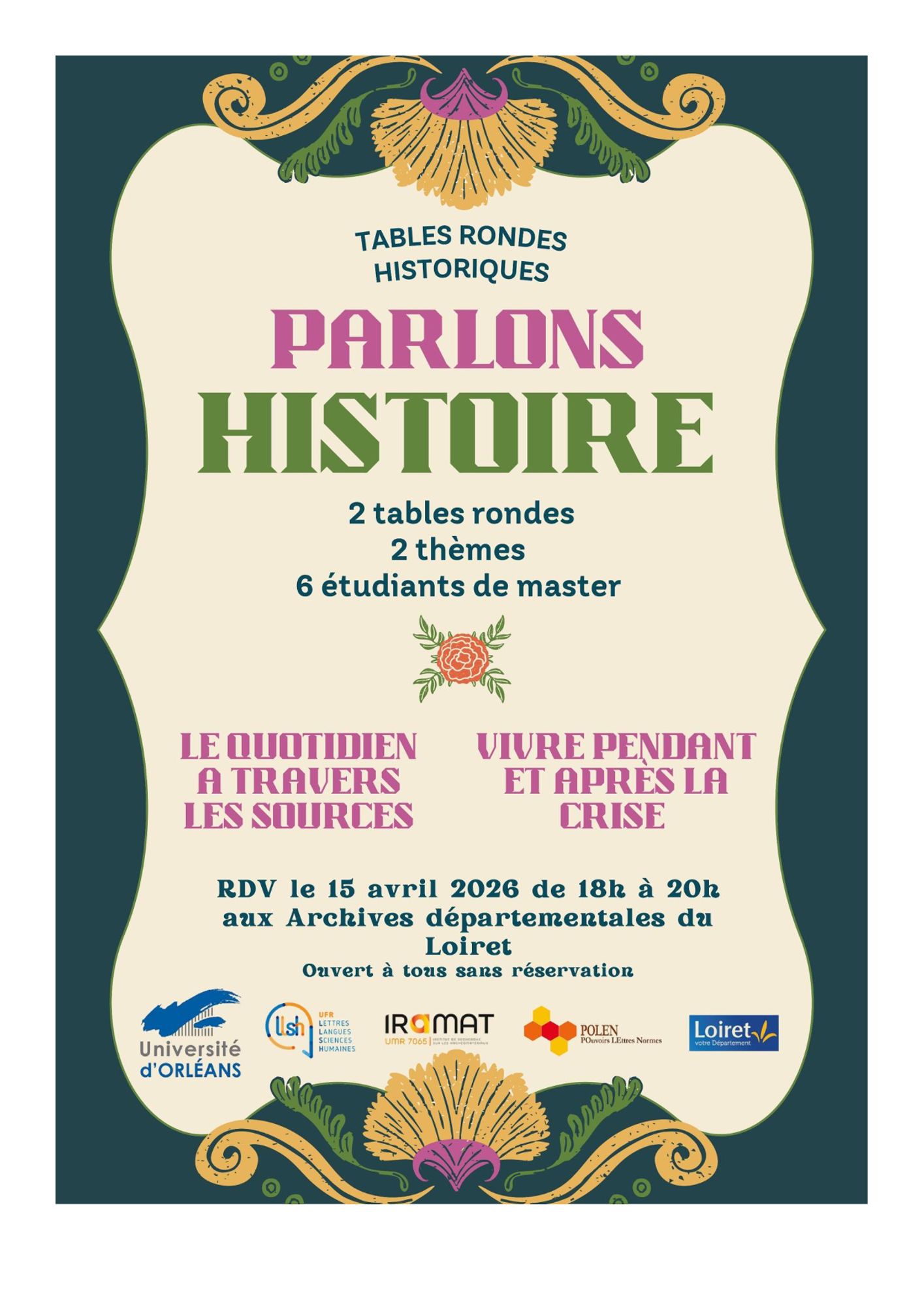 Tables rondes "Parlons Histoire"