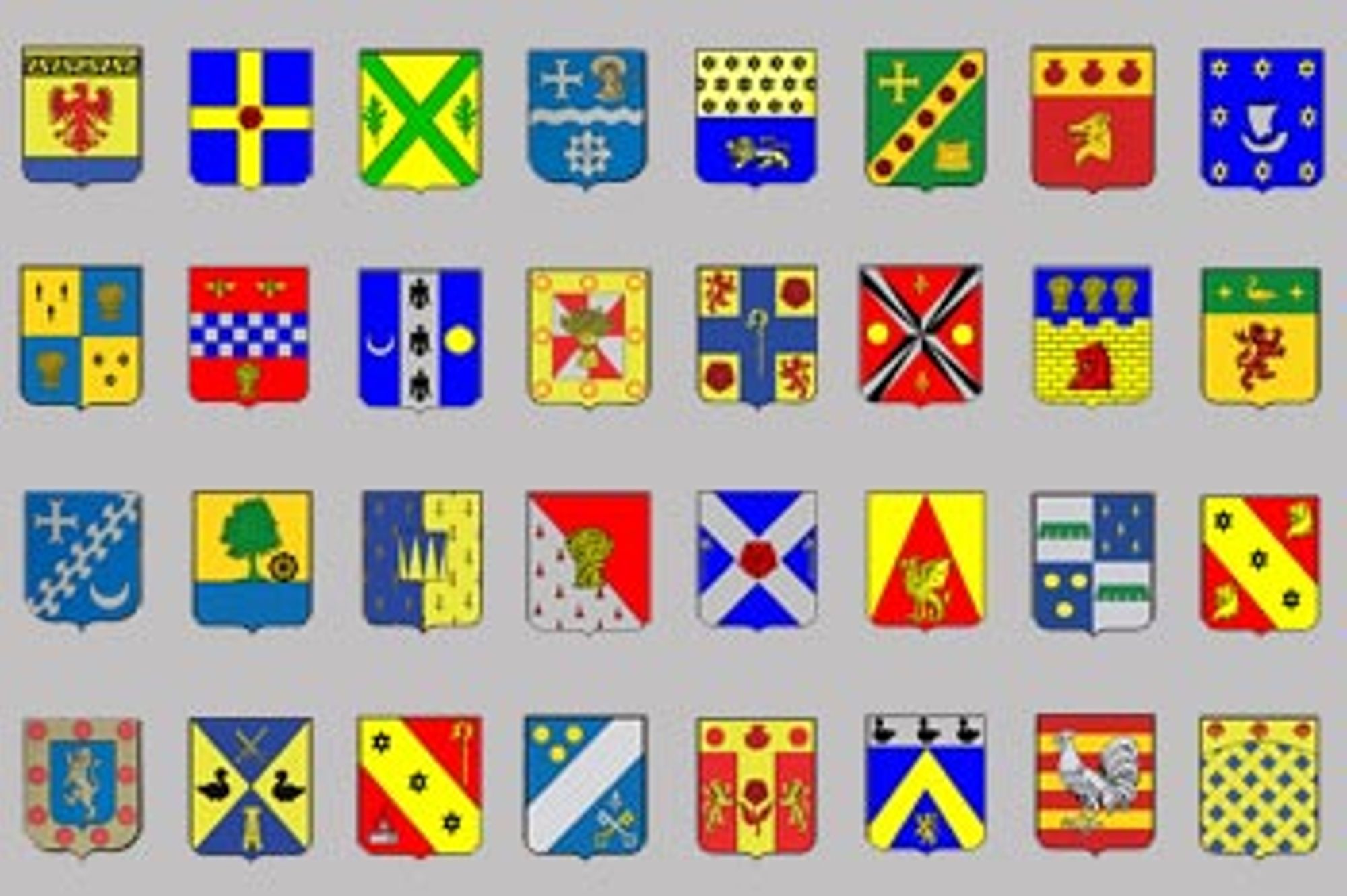 Quelques blasons de communes du Loiret.