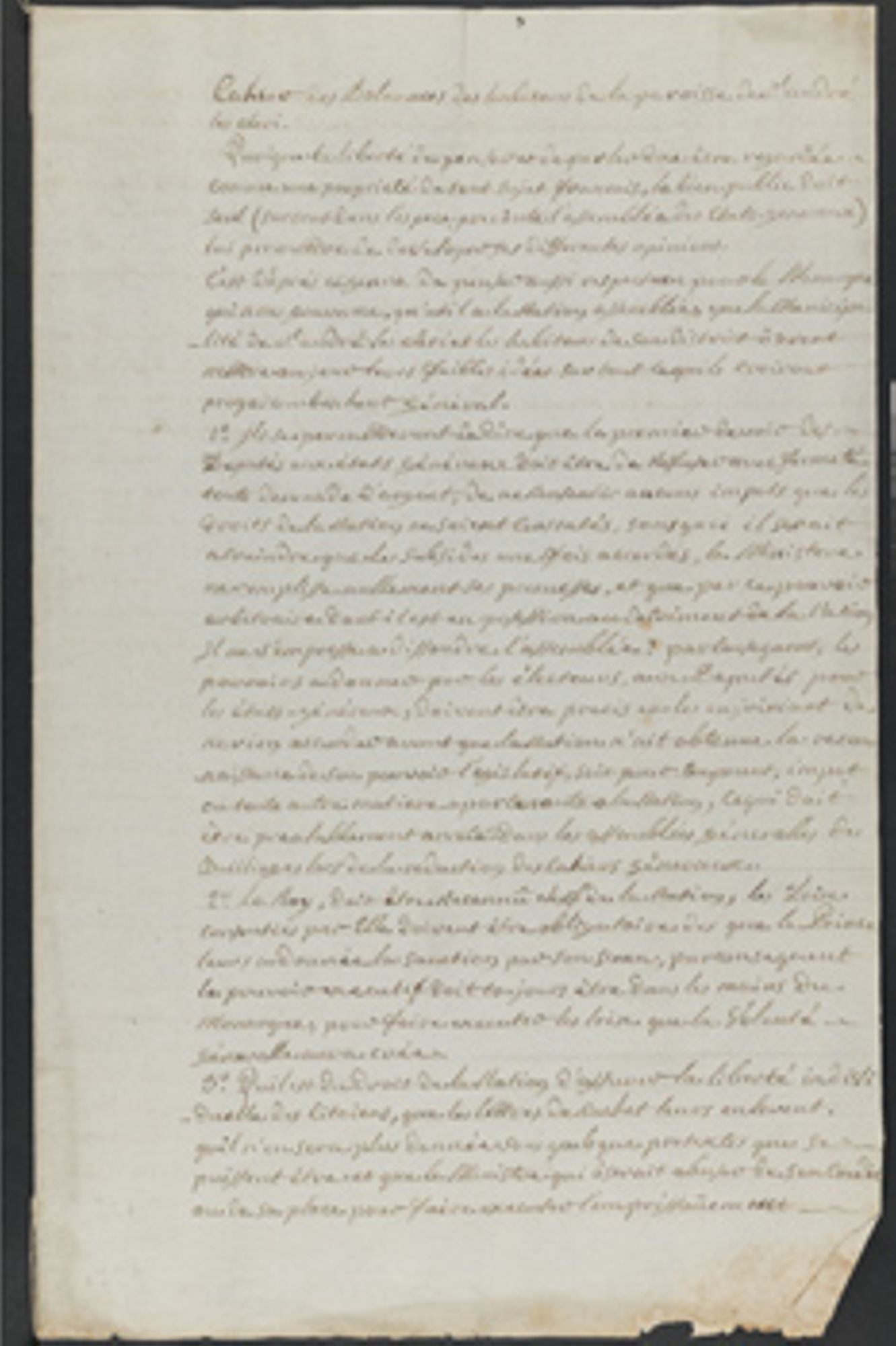 Cahier de doléance de la paroisse Saint-André