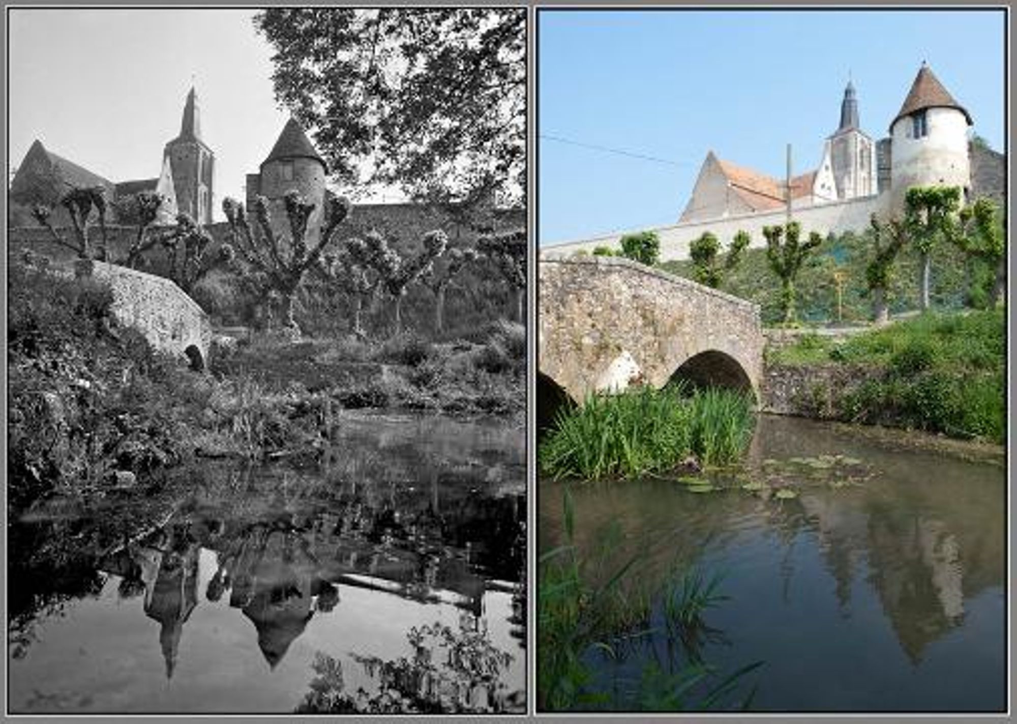 Bonny-sur-Loire, l’église. (juin 1962 / avril 2011)