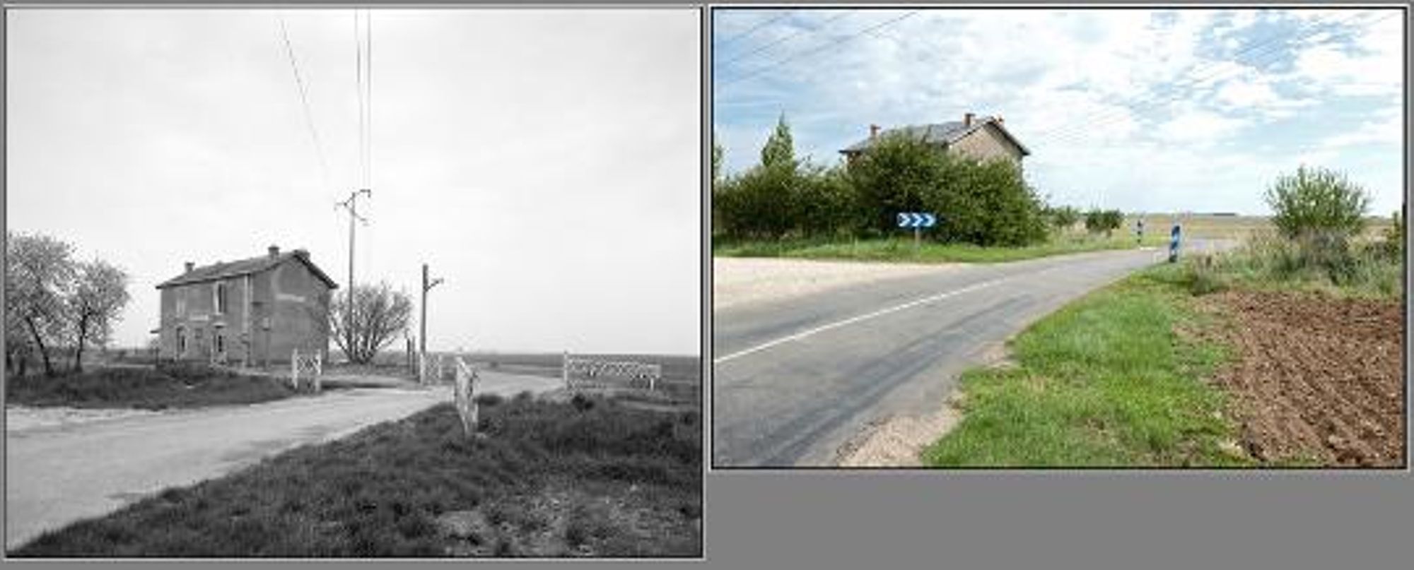 Audeville, la gare. (avril 1982 / août 2011)