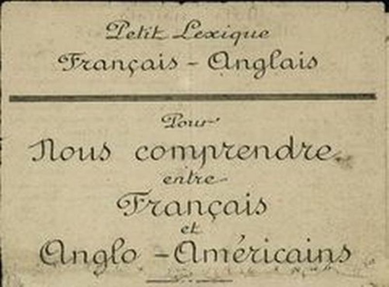 Petit lexique de conversation français-anglais, Fonds Emile Lemaire.