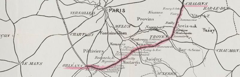 La ligne de chemin de fer Orléans-Montargis
