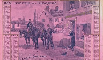 Calendrier des télégraphes, 1907