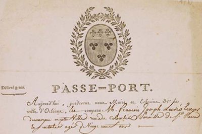 Passeport de Jacques Landré, 1789