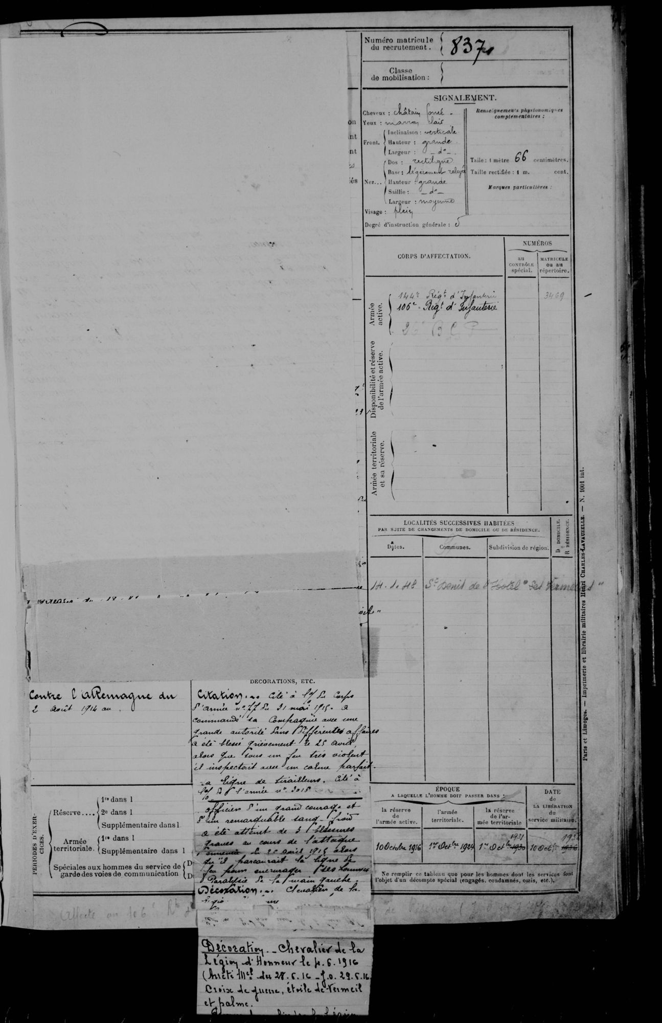 Les citations (vue de la 2e retombe)