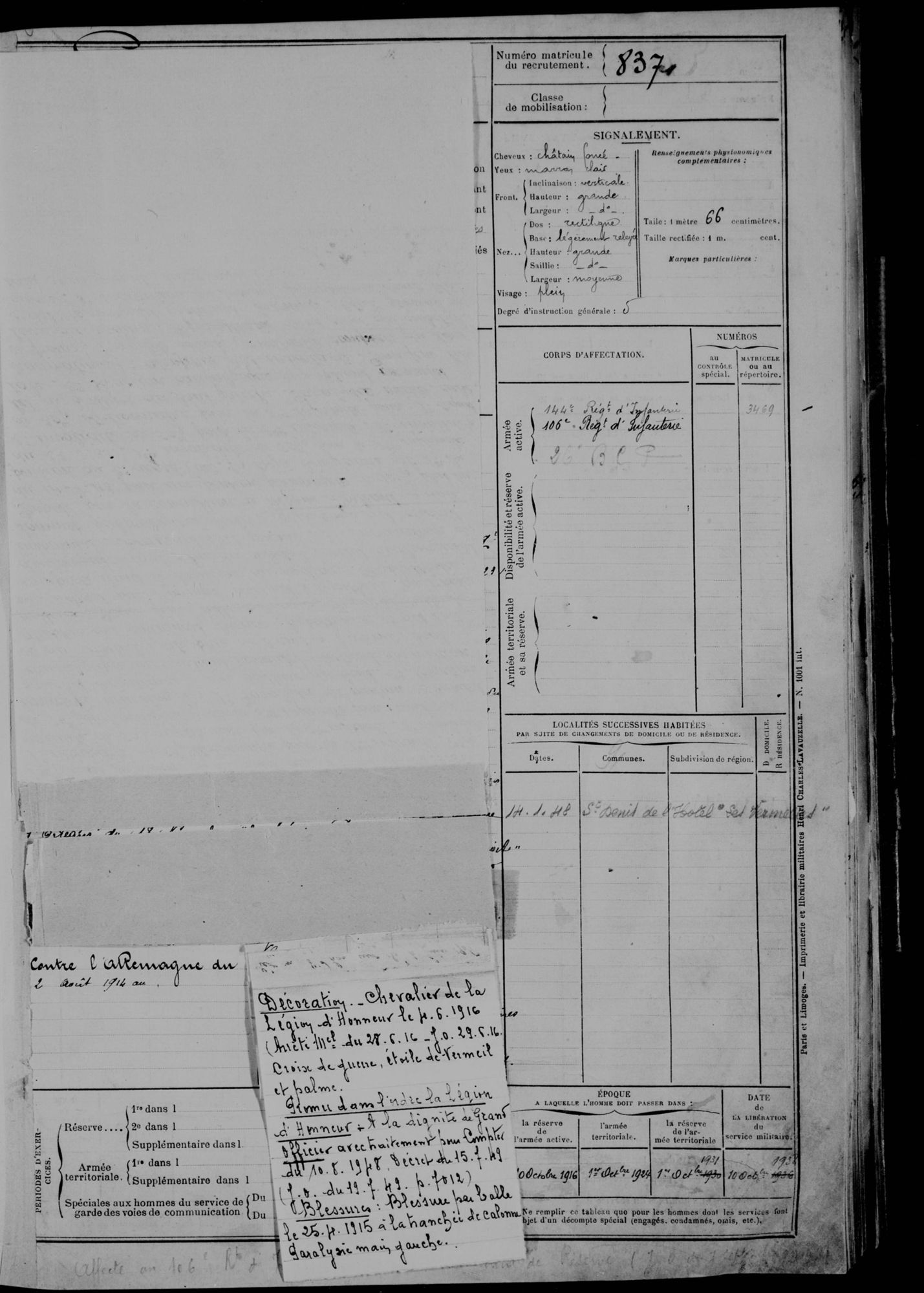 La légion d'honneur (vue de la 3e retombe)