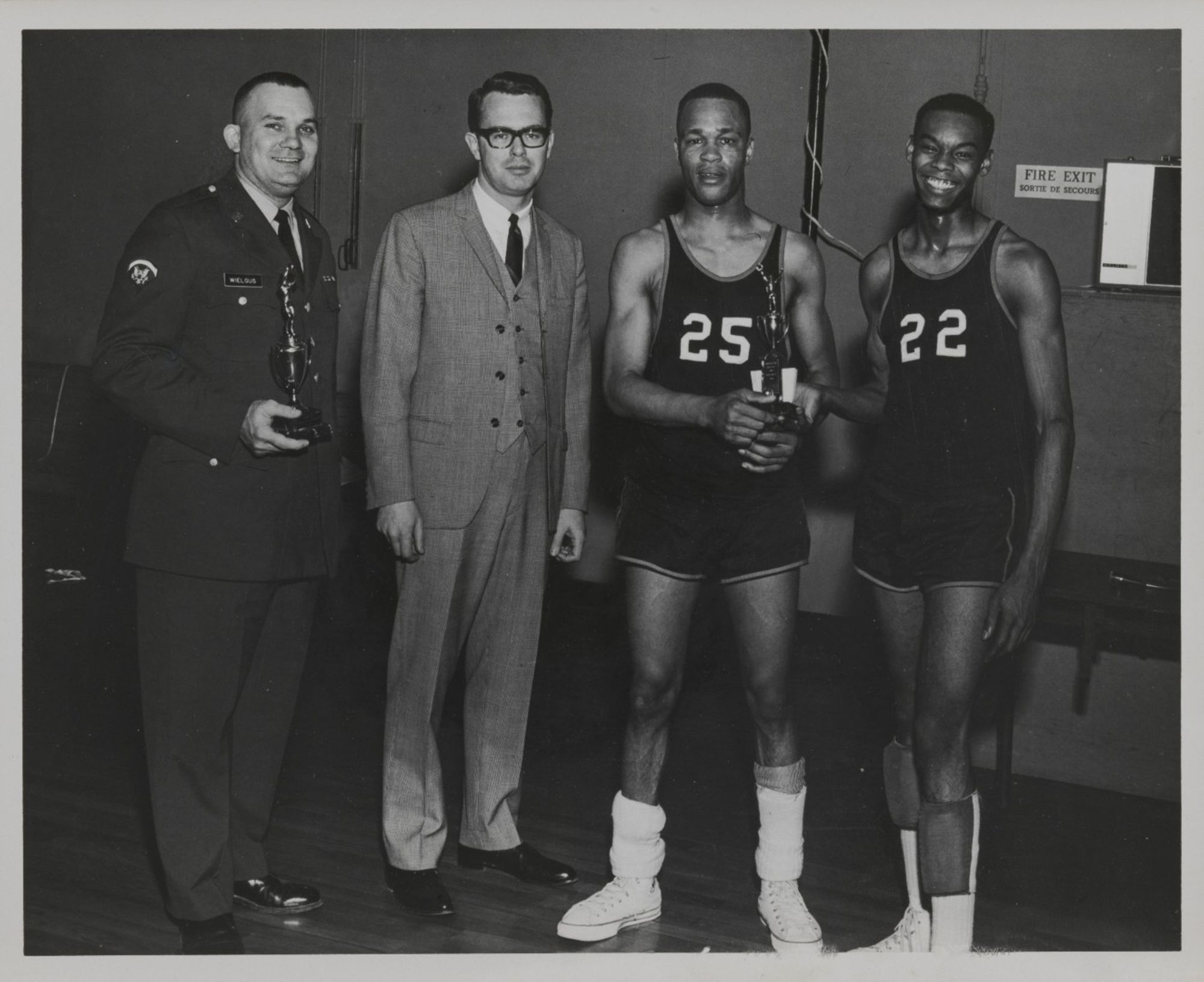 Vainqueurs du tournoi de Noël  1965 de la Caserne Coligny