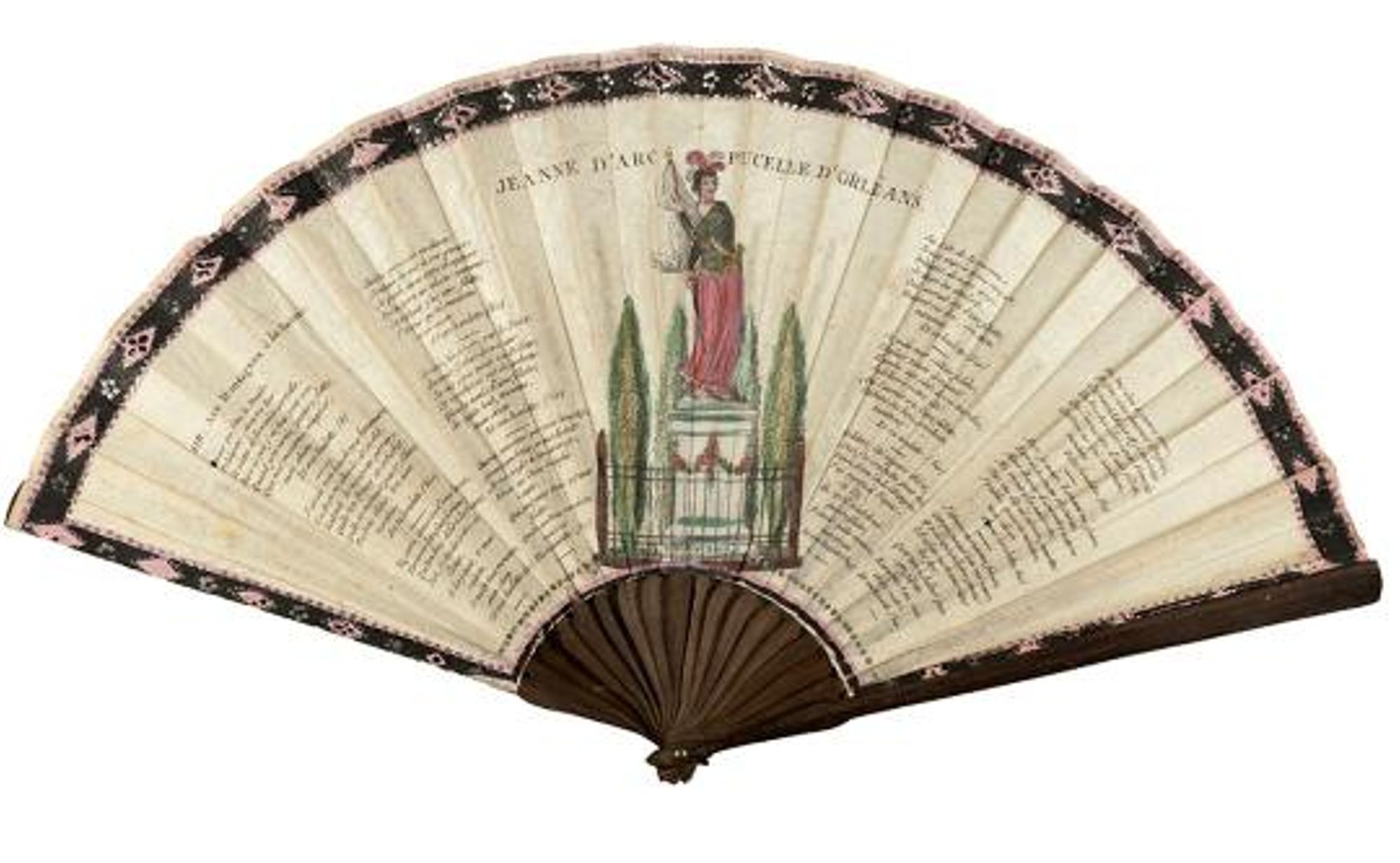 Éventail représentant la statue de Jeanne d'Arc (8 mai 1804)